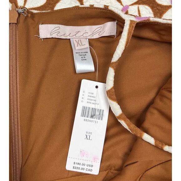 Anthropologie Hutch Floral Slim Midi Dress Sweetheart Neck Strappy Size XL NEW - Picture 7 of 8